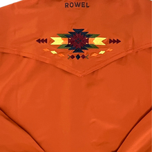 Load image into Gallery viewer, Burnt Orange with Embroidery Long Sleeve Performance Western Shirt
