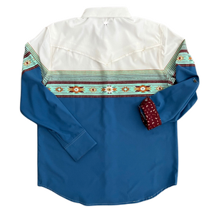 Blue Agave Long Sleeve Performance Western Shirt