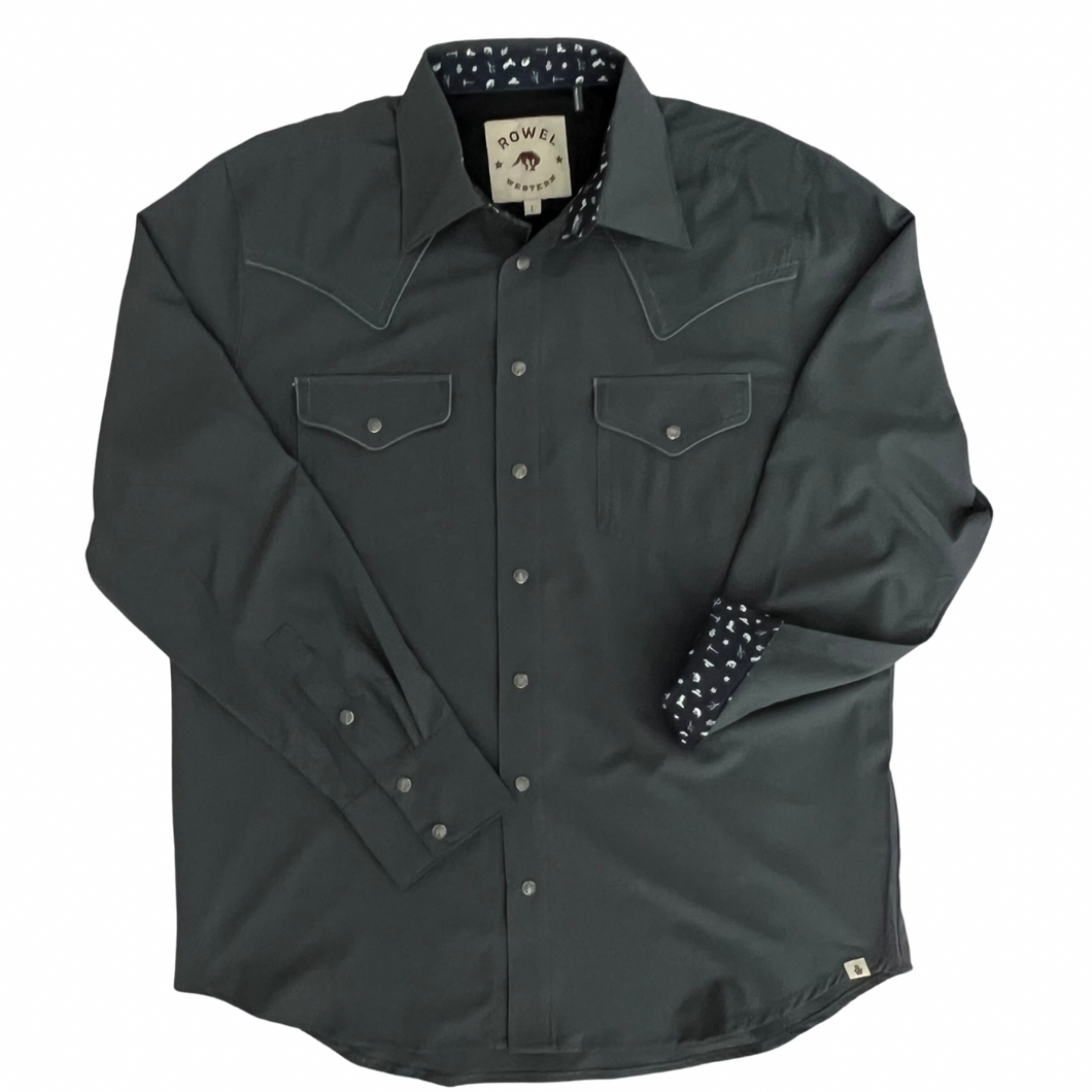 Gunmetal Long Sleeve Performance Western Shirt