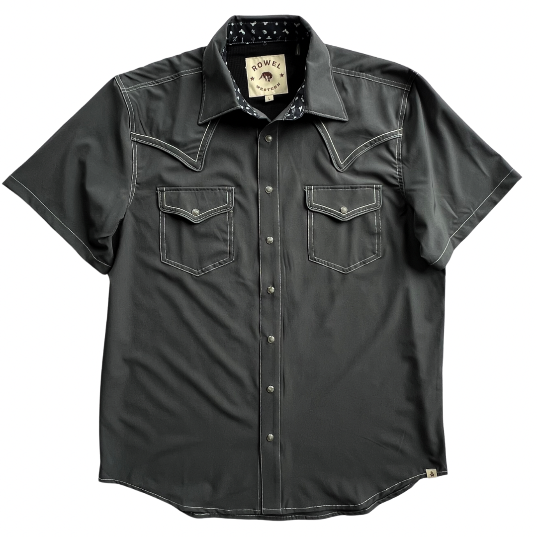 Gunmetal Short Sleeve Performance Western Shirt – Rowel Western Wear