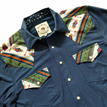 Load image into Gallery viewer, Tech Denim / Cedar Aztec Long Sleeve Performance Western Shirt
